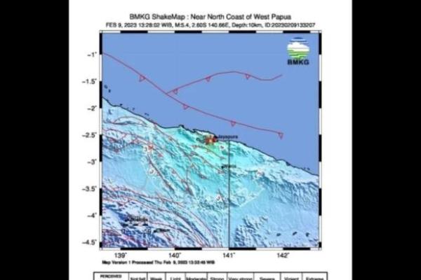 Gempa Magnitudo 5,4 Guncang Wilayah Papua, 4 Orang Meninggal Dunia