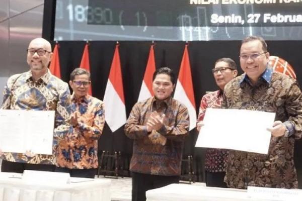 Kerja Sama IDSurvey - BEI Dalam Perdagangan Karbon Dipuji Erick Thohir