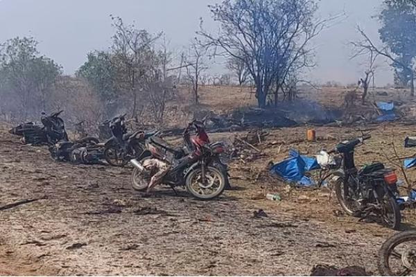 Jumlah pasti korban tewas akibat serangan udara di kota terpencil Kanbalu di wilayah Sagaing masih belum jelas. 