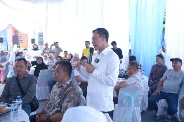 Jaro Ade dialog dengan berbagai pihak baik dari antam,  muspika dan tokoh masyatakat di Kecamatan Nanggung, Bogor.