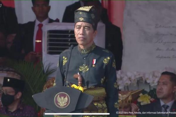 Pernyataan itu disampaikan saat Jokowi menyampaikan pembacaan amanat di Peringatan Hari Lahir Pancasila di Monumen Nasional, Kamis (1/6).