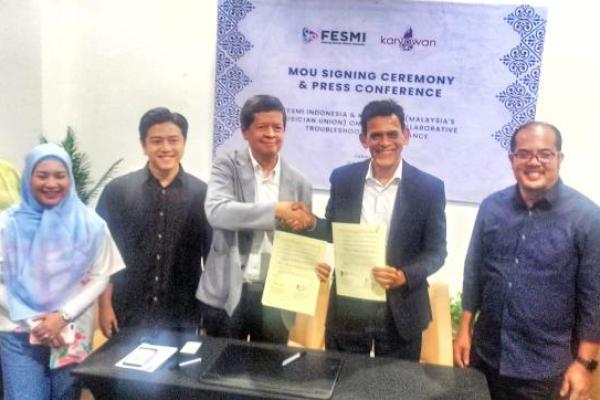 FESMI telah menyepakati kerja sama (MoU) dengan Malaysian Artistes Association / KARYAWAN dalam hal perlindungan artis. 