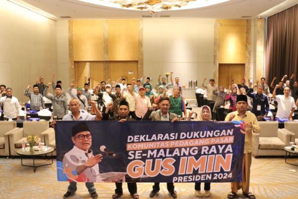 Ratusan Pedagang Pasar se-Malang Raya Deklarasikan Cak Imin Capres 2024