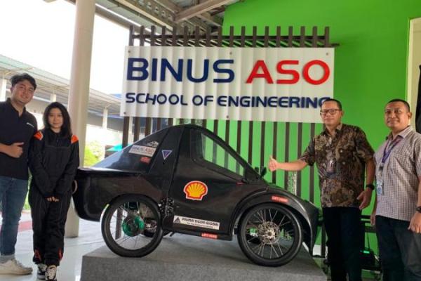 Mahasiswa BINUS ASO menciptakan mobil listrik dengan konsumsi energi yang efisien dengan performa mesin andal.
