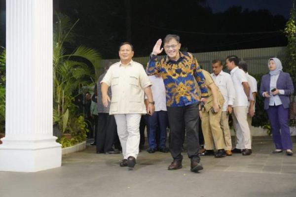 Prabowo mengatakan jika dirinya dan Budiman memiliki visi yang sama terkait persatuan demi terwujudnya kesejahteraan masyarakat Indonesia.