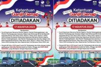 HUT Kemerdekaan RI Kamis Depan, Ganjil Genap Tidak Diberlakukan