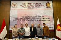 Fraksi Gerindra MPR Gelar Diskusi Publik Tentang Mengembalikan MPR Sebagai Lembaga Tertinggi Negara