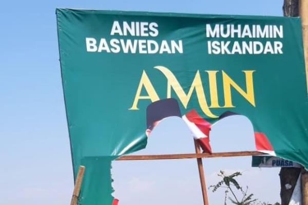 Baliho Capres AMIN Dirusak, Faisol Riza PKB Istigfar