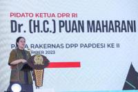 Hadiri Rakernas PAPDESI Bareng Ganjar, Puan Tegaskan Komitmen DPR Soal Revisi UU Desa