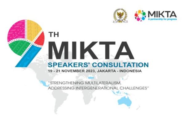 PR RI kini kembali diberikan kesempatan menjadi Ketua dan sekaligus tuan rumah bagi pertemuan tingkat tinggi MIKTA Speakers’ Consultation ke-9 yang akan diadakan pada 20 November 2023.