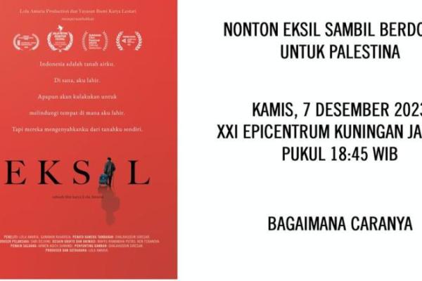 Loma Amaria bersama Dubes Palestina mengajak masyarakat nonton film Eksil bersama-sama sekaligus berdonasi untuk Palestina