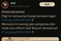 Tagar Tangkap Prabowo Trending di Media Sosial X Jelang Debat Capres