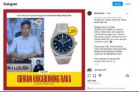Harga Jam Tangan Gibran Mencapai Rp1,5 M, Netizen: Wajar untuk Cawapres yang Hartanya Rp26 M