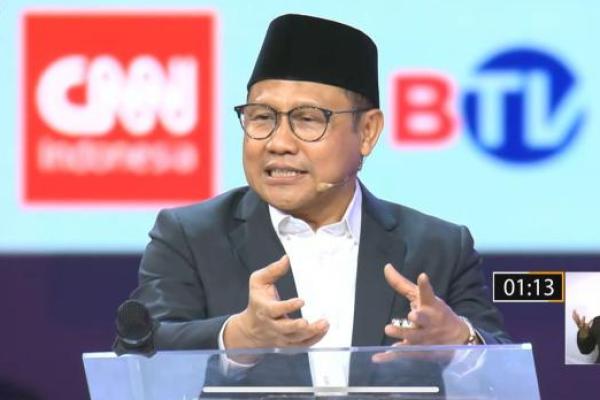 Hal itu disampaikan Cak Imin dalam debat cawapres 2024 di JCC, Jumat 22 Desember 2023 malam.