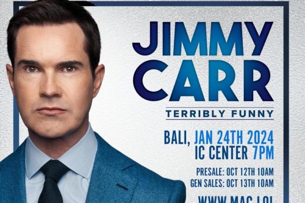 Komedian Inggris kelas dunia, Jimmy Carr, akan menggelar tur dunia termasuk di Indonesia. Komedian Legendaris Dunia Jimmy Car Tur Duni