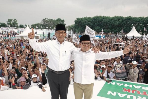 Pasangan AMIN Unggul di Tempat Megawati Nyoblos