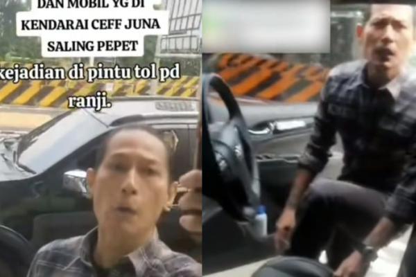 Chef Juna emosi dengan sopir truk yang hampir menyerempetnya di jalan tol.