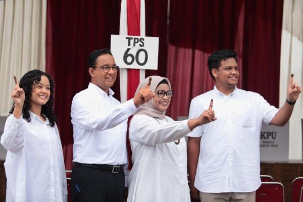 Gunakan Hak Pilih di TPS 60, Anies Berharap Pemilu Berlangsung Jujur dan Adil