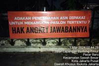 Spanduk Dukung Hak Angket Tersebar di Kawasan Jakarta Pusat