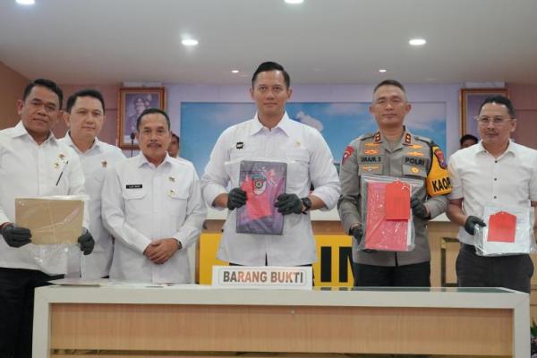 Kementerian ATR/BPN) bersama Polda Jatim dan Kejati Jatim ungkap Target Operasi (TO) Tindak Pidana Pertanahan