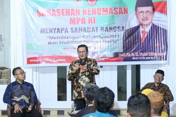 Fadel Muhammad Ajak Seluruh Masyarakat Untuk Menjaga Harmonisasi Bangsa Pasca Pemilu