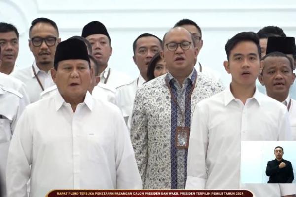 Prabowo-Gibran Resmi Ditetapkan Presiden dan Wakil Presiden Terpilih