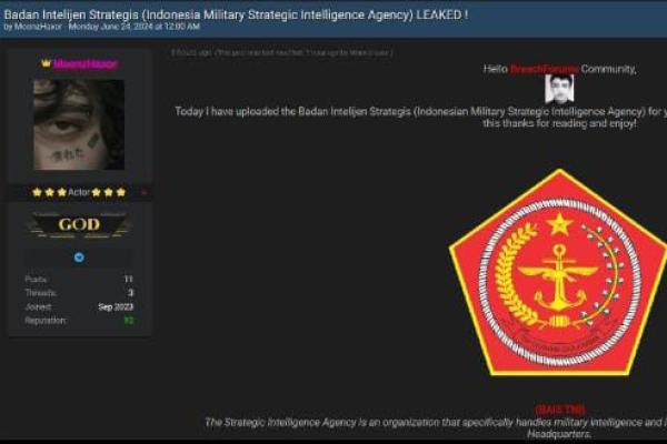 Situs resmi Badan Intelijen Strategis (BAIS) diduga diretas oleh hacker yang menamakan akunnya MoonzHaxor