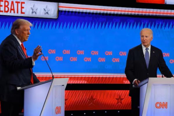 Tanpa Jabat Tangan, Begini Penampilan Trump-Biden dalam Debat Pertama