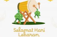 Ilustrasi ucapan Selamat Hari Lebaran (Foto: Canva)