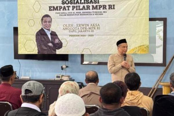 Erwin Aksa, mensosialisasikan empat pilar kebangsaan kepada masyarakat Cengkareng, Jakarta Barat