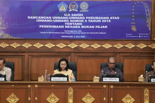 Komite IV DPD RI melaksanakan kegiatan Uji Sahih terhadap Rancangan Undang-Undang tentang Perubahan atas Undang-Undang Nomor 9 Tahun 2018 tentang PNBP di Provinsi Bali.