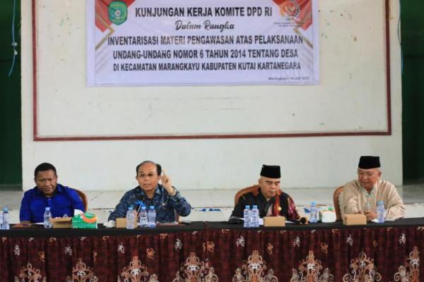 Komite I DPD RI melaksanakan Kunker ke Kabupaten Kutai Kartanegara, Provinsi Kalimantan Timur pada tanggal 10 Juli 2025, dalam rangka Inventarisasi Materi Pengawasan atas Pelaksanaan Undang-Undang Nomor 6 Tahun 2014 tentang Desa.