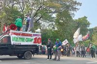 Demo Ojol 217 Hanya Dihadiri Puluhan Massa
