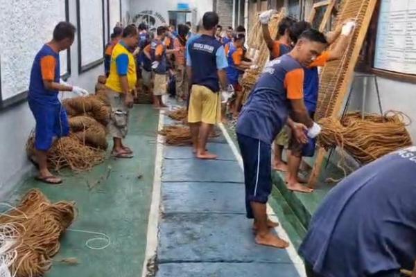 Keren, Lapas Ciamis Ekspor Perdana Coir Net ke Korea Selatan dan Jepang