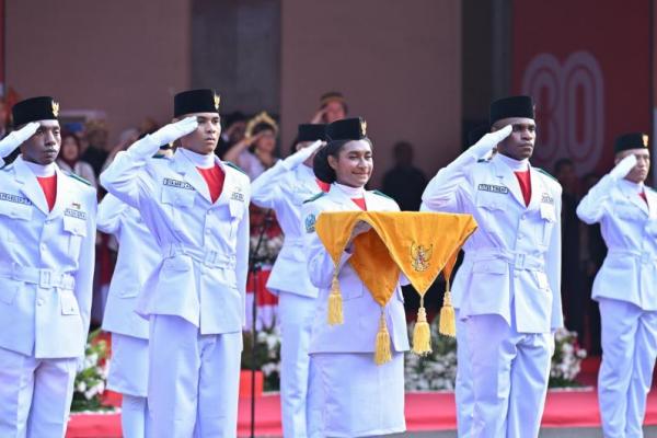 Dua Siswa Papua Bangga Jadi Anggota Paskibra HUT ke-80 RI