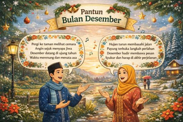 17 Contoh Pantun Bulan Desember, Cocok untuk Refleksi Akhir Tahun