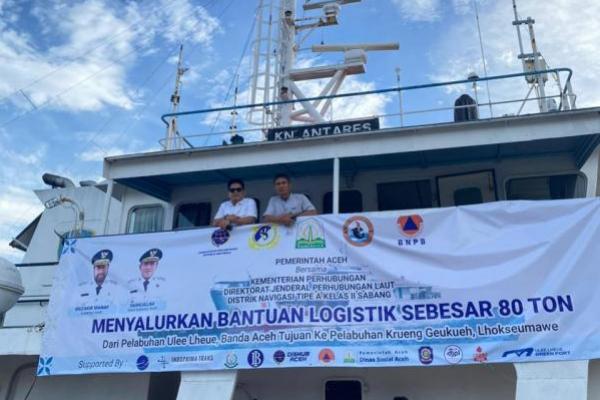 Bawa Bantuan, KN Antares Tiba di Lhokseumawe