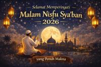 15 Ucapan Malam Nisfu Syaban 2026 yang Penuh Makna