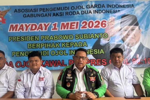 May Day 2026, Ojol Garda Indonesia Desak Prabowo Terbitkan Perpres 90:10