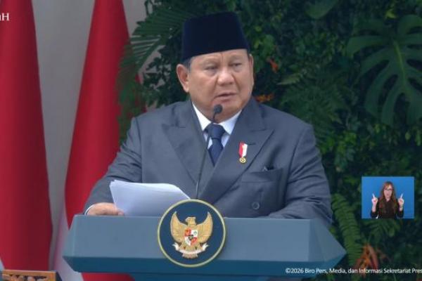 Prabowo Sentil Kelompok `Doyan Korupsi` Saat Pidato Hari Lahir Pancasila