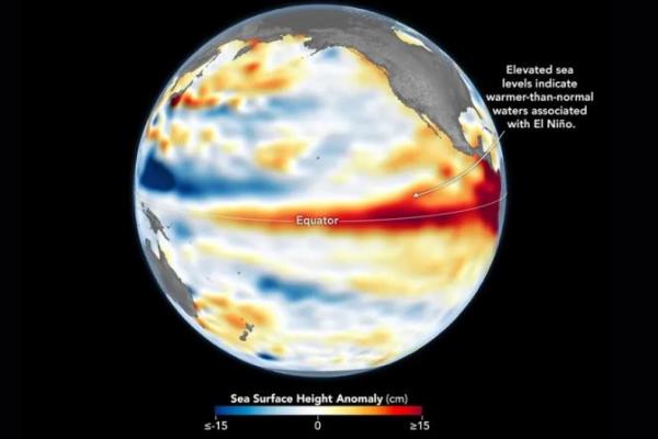 Gelombang Air Hangat Raksasa Terdeteksi, El Niño Diprediksi Sangat Kuat