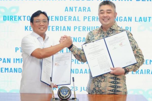 Kemenhub dan Pelindo Teken MoU Implementasi E-Pilotage