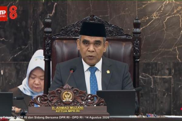 Muzani Buka Sidang Tahunan MPR 2026, 629 Anggota Hadir