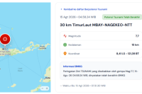 BMKG: Potensi Tsunami Pascagempa M 7,7 di Nagekeo NTT Telah Berakhir