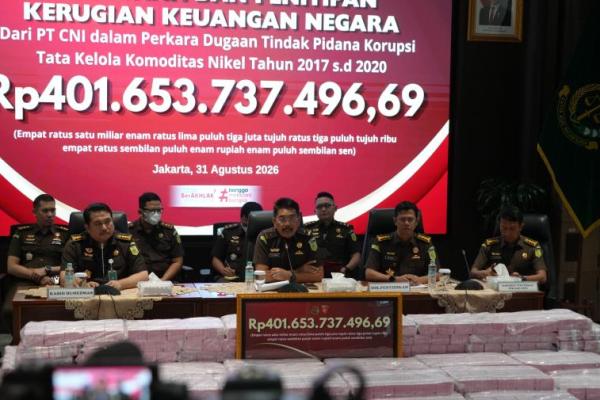 Kejagung Sita Rp401 Miliar terkait Korupsi Nikel di Sultra