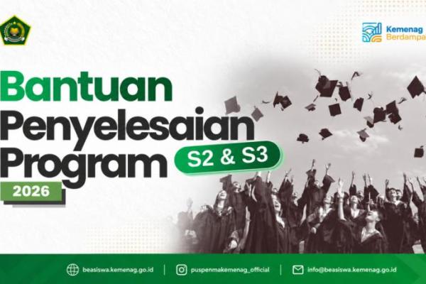 Kemenag Buka Bantuan Pendidikan S2-S3 hingga Rp25 Juta, Cek Syaratnya